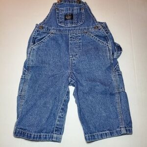 Lakin McKey Boy Girl 12M Denim Bib Overalls Carpenter Farm Ranch Toddler Vtg.